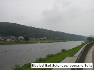 Elbe bei Bad Schandau, deutsche Seite