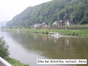 Elbe bei Schmilka, tschech. Seite