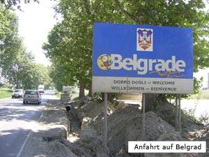 Anfahrt auf Belgrad
