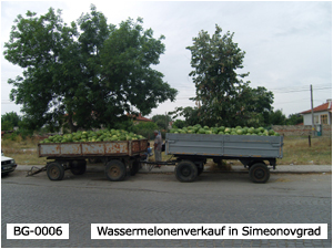 Wassermelonenverkauf in Simeonovgrad