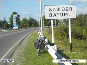 Ortseinfahrt Batumi