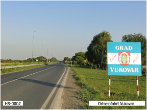 Ortseinfahrt Vukovar